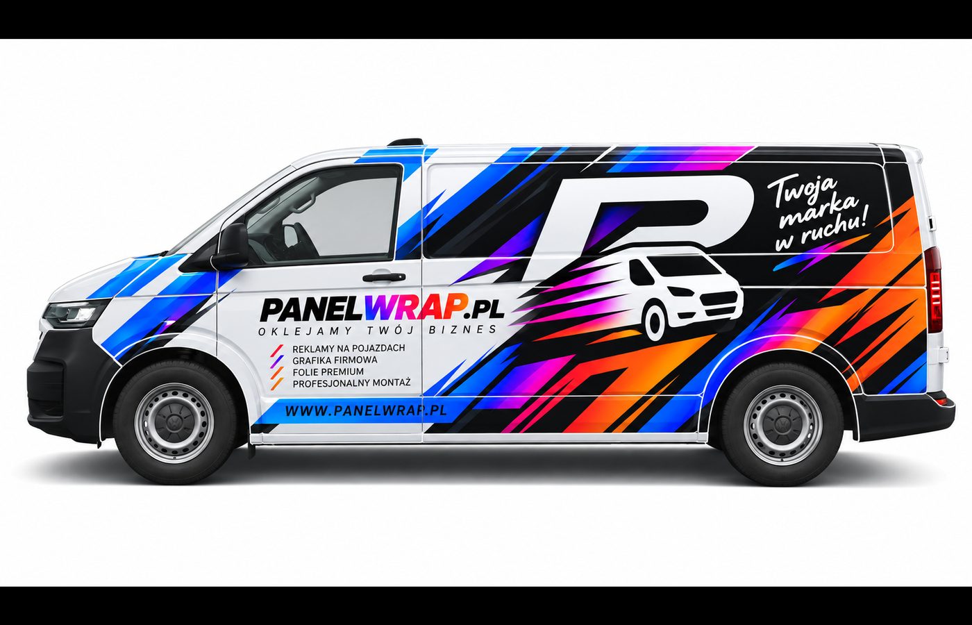 Pojazd po oklejeniu folią reklamową PanelWrap